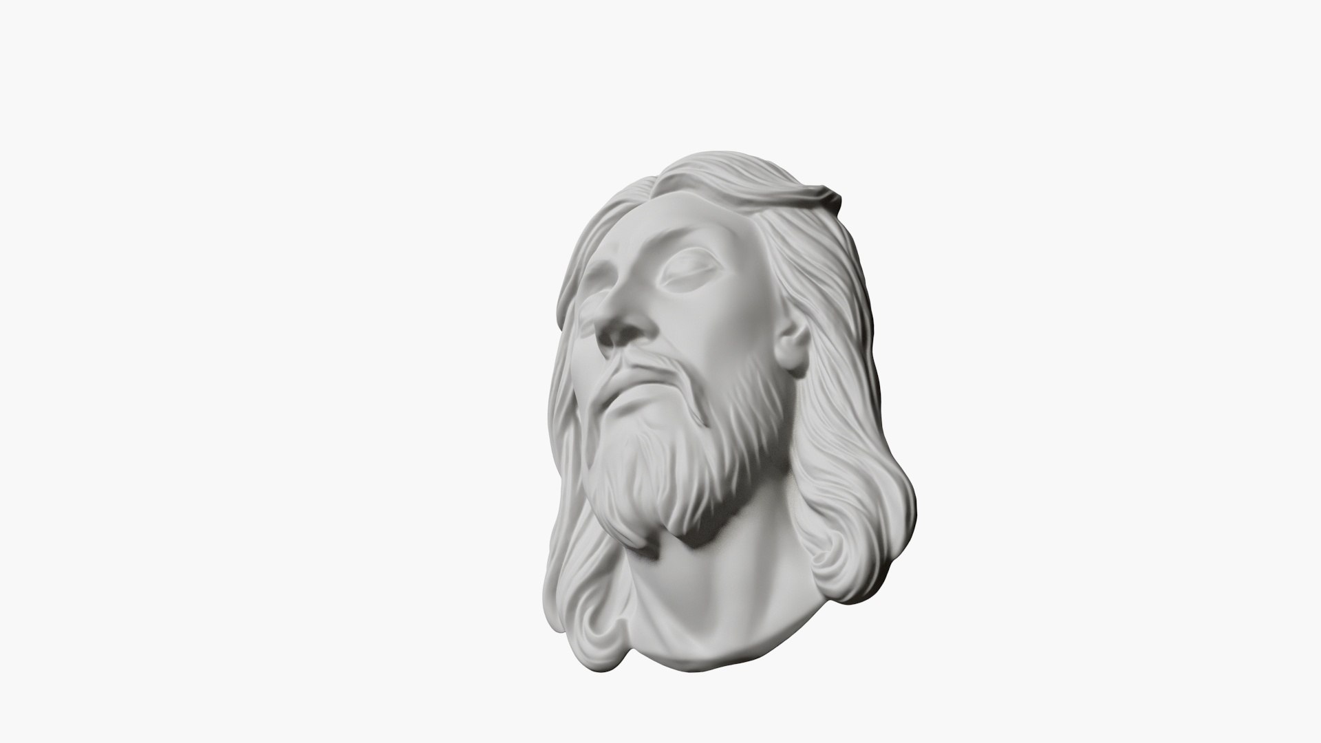 3D Jesus Face Relief 1 - TurboSquid 2287435