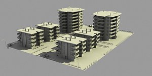3d model city block 4