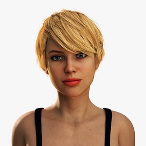 Rigged Female Model with Facial Blend shapes
