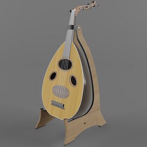 Arabic Oud Black Walnut 3D model