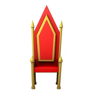 cartoon throne 3D model