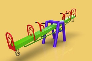 seesaw teeterboard playground 3D model