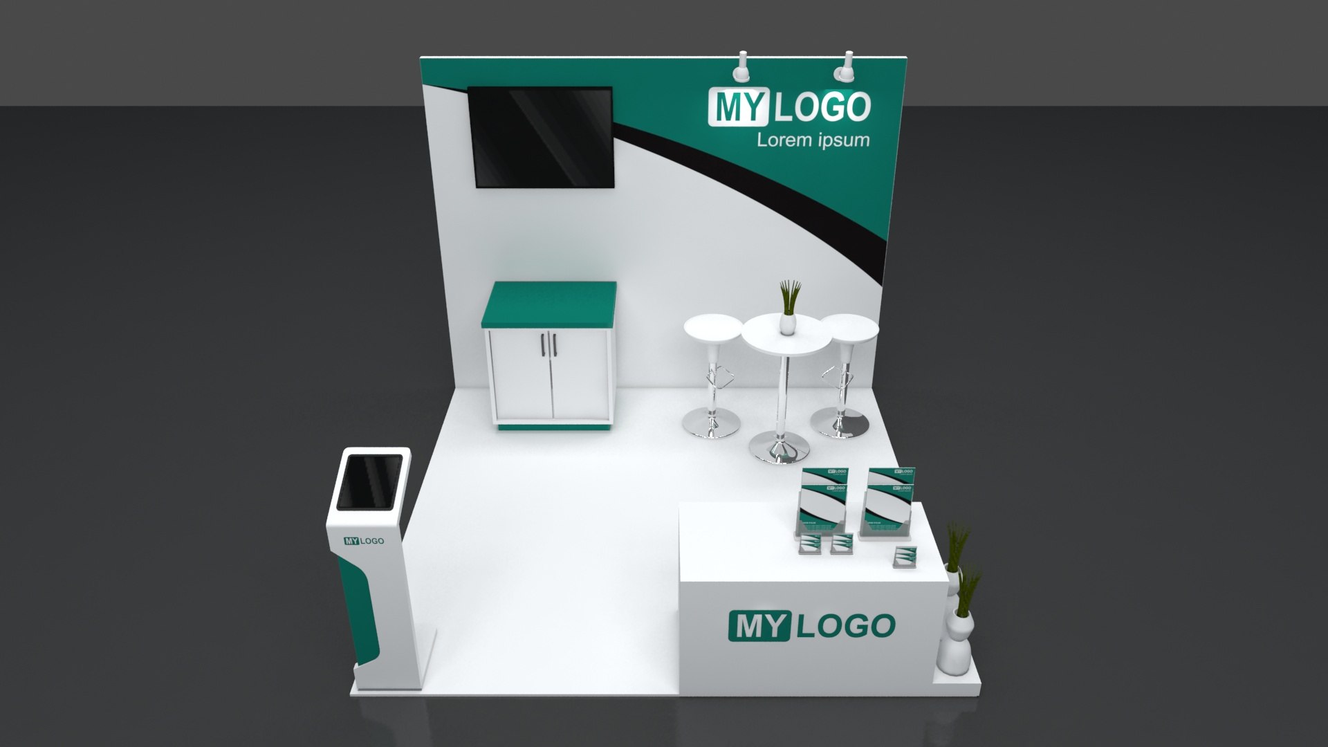 3D model 9 Booth Exhibition - TurboSquid 2009900