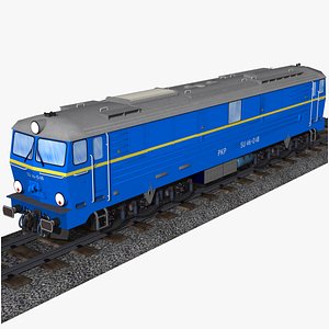 3D pkp polish class su46 diesel-electric locomotive