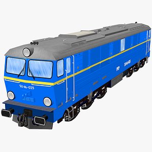 3D pkp polish class su46 diesel-electric locomotive
