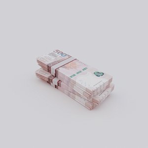 500 Hong Kong dollar HKD Currency 3D model
