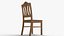 Wooden Chair 3D Model Detailed Furniture for Kitchen  Living Room and Dining Room 3D model