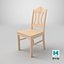 Wooden Chair 3D Model Detailed Furniture for Kitchen  Living Room and Dining Room 3D model