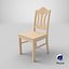 Holzstuhl 3D-Modell Detaillierte Möbel für Küche, Wohnzimmer und Esszimmer