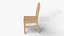 Wooden Chair 3D Model Detailed Furniture for Kitchen  Living Room and Dining Room 3D model