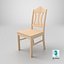Holzstuhl 3D-Modell Detaillierte Möbel für Küche, Wohnzimmer und Esszimmer