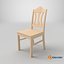 Wooden Chair 3D Model Detailed Furniture for Kitchen  Living Room and Dining Room 3D model
