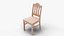Wooden Chair 3D Model Detailed Furniture for Kitchen  Living Room and Dining Room 3D model