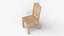 Wooden Chair 3D Model Detailed Furniture for Kitchen  Living Room and Dining Room 3D model