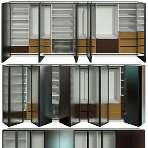 wardrobe folding doors 3D