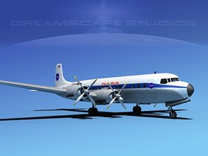 3d douglas dc-7c dc-7