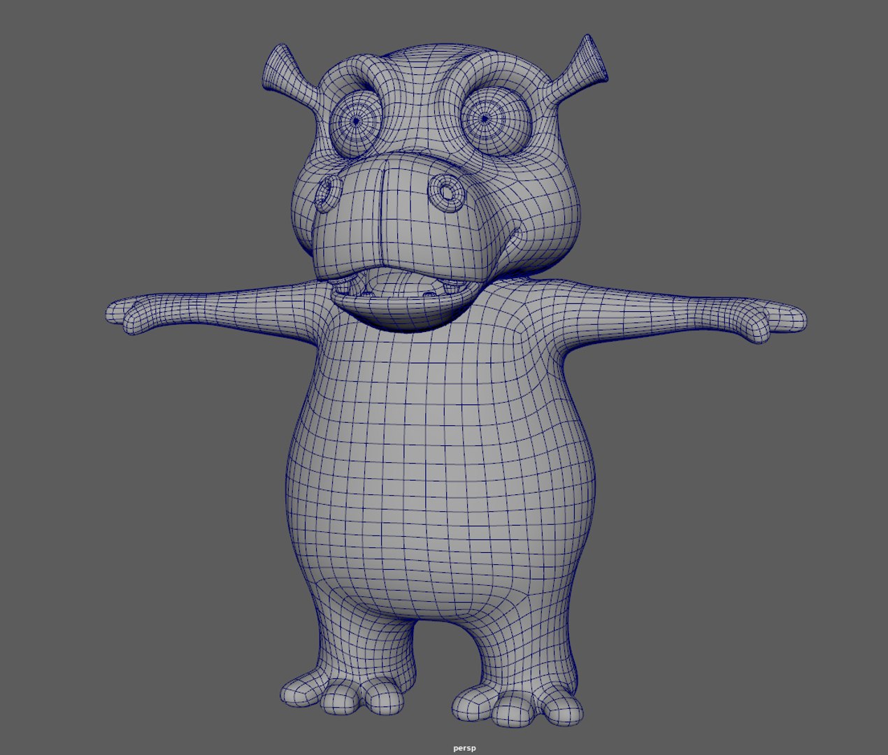 Hippopotamus Cartoon 3D Model - TurboSquid 1478790