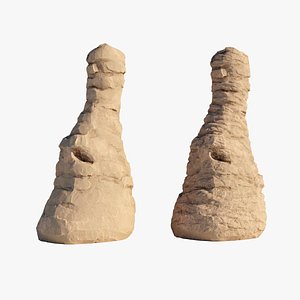 3D model rock desert landscape