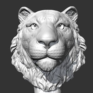 Tiger Head 3D Model $129 - .ztl .max .fbx .obj - Free3D