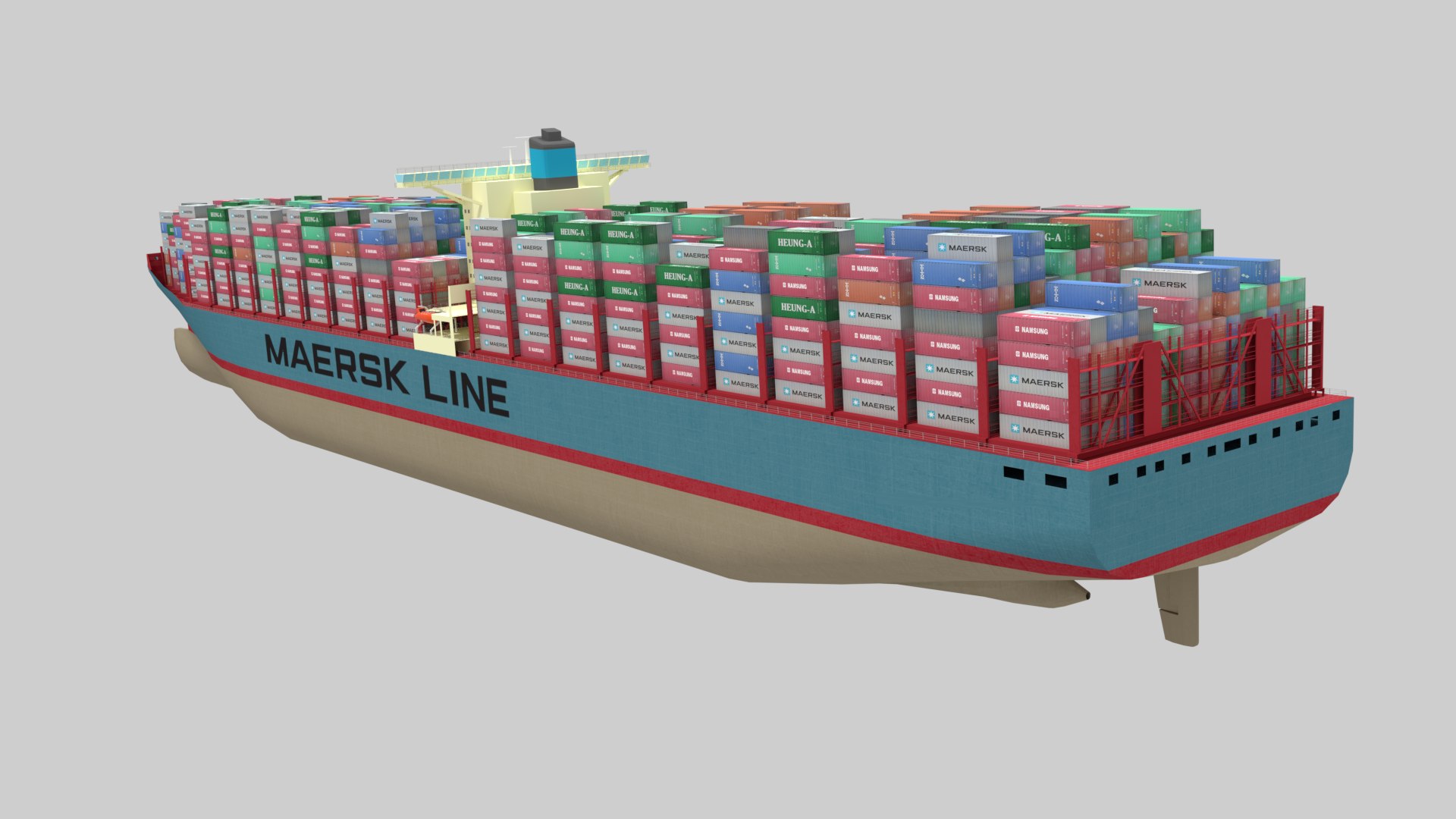 3D Container Ship - TurboSquid 1360575