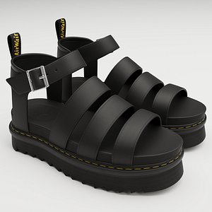 Blaire Hydro Leather Strap Sandals Dr Martens