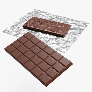 Chocolate Nut Bar on Foil Sheet Brown