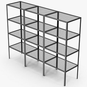 3D model Metal Warehouse Racks