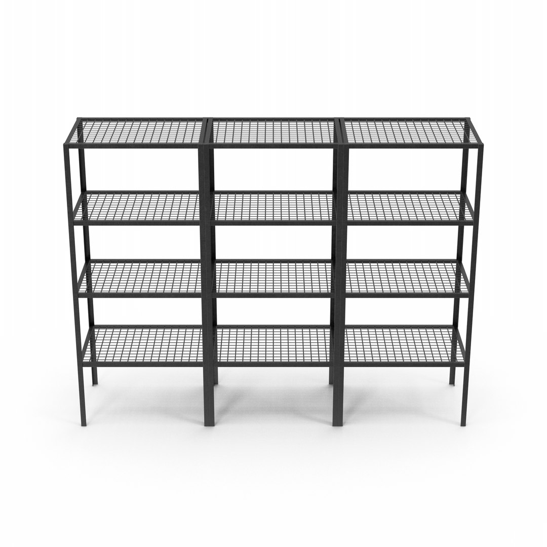 3D Model Metal Warehouse Racks - TurboSquid 2305641