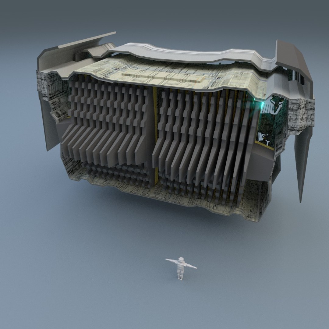 3d Drive Warp Spaceship Model