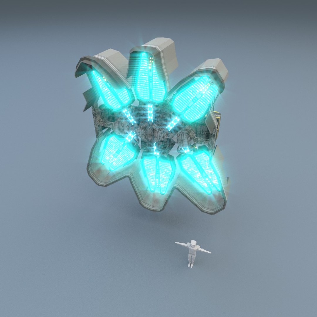 3d Drive Warp Spaceship Model