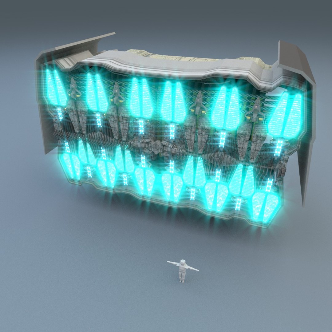 3d Drive Warp Spaceship Model