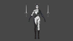 Lady Bullseye 3D model