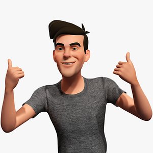 Casual character man in jeans