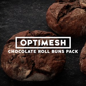 3D model chocolate rolls pack