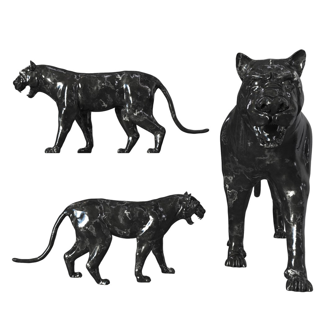 3D Black Panther Statue TurboSquid 1394437