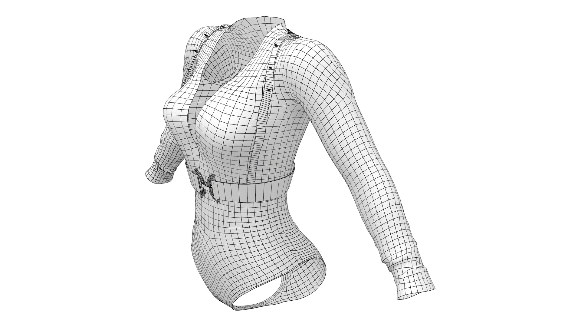 Leather Harness With Bodysuit 3D - TurboSquid 1873923