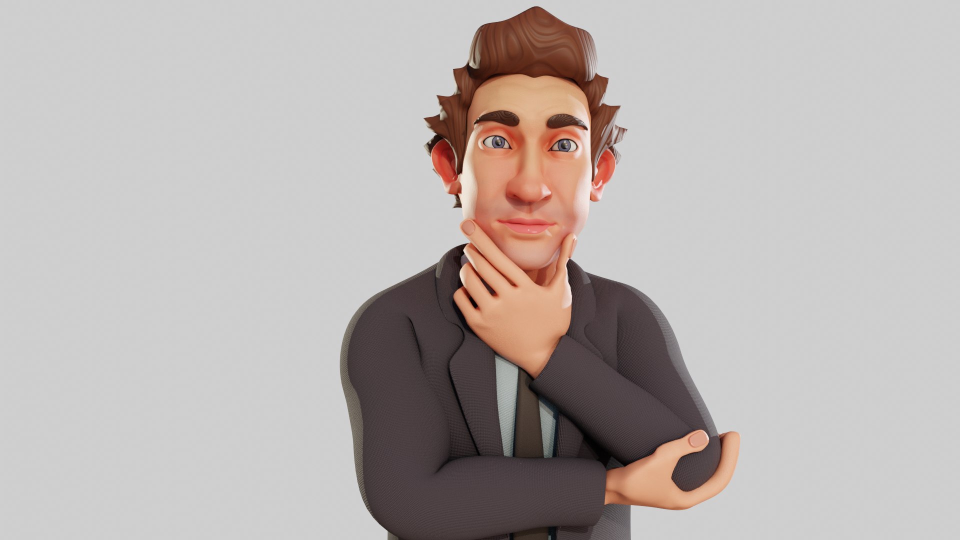 3D Jim Halpert Caricature Rig - TurboSquid 2012928