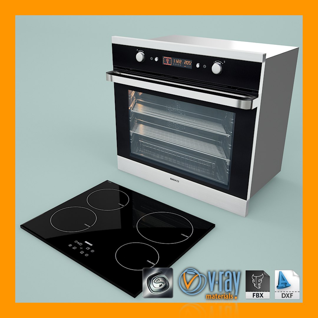 3d Model Oven Hob Installation