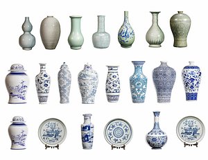 3D model Chinese Blue and White Porcelain Chinese porcelain
