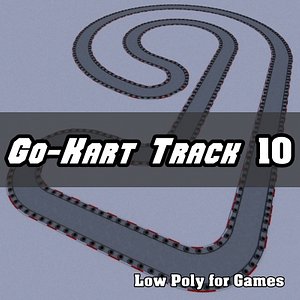 go-kart track 3d model