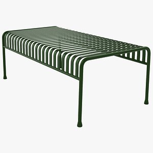 3D Hay Palissade Striped Outdoor Furniture Green Table model
