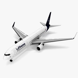 3D Boeing 767-300ER Lufthansa Airlines model
