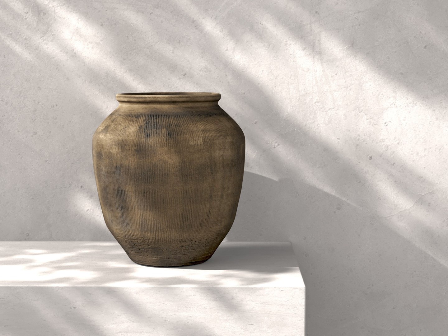 Brown Ceramic Floor Vase 3D TurboSquid 2152618