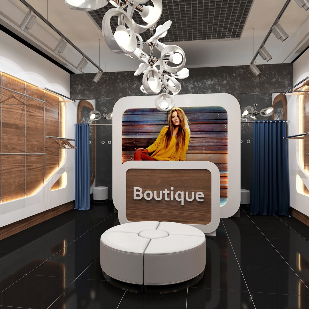 3d Model Scene Fashion Boutique