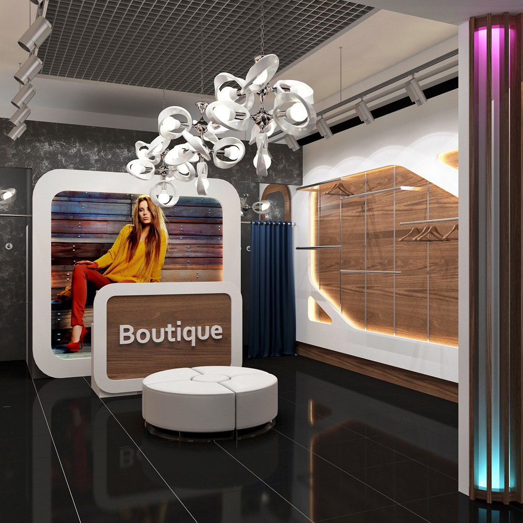 3d Model Scene Fashion Boutique