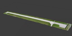 Medium size concrete airport runway