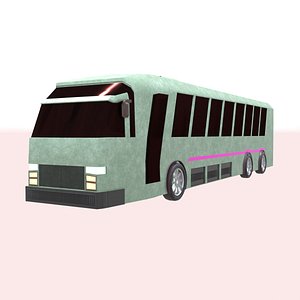 Bus 3D low-Poly Model Low-poly 3D model 3D model