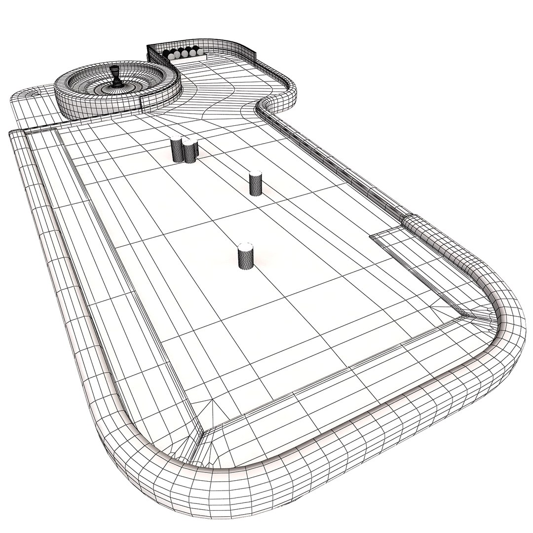 roulette wheel table 3d model