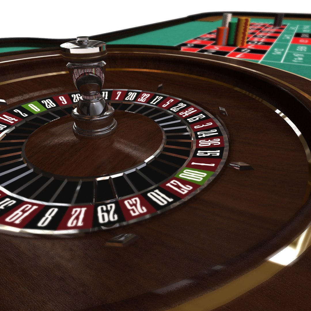 roulette wheel table 3d model