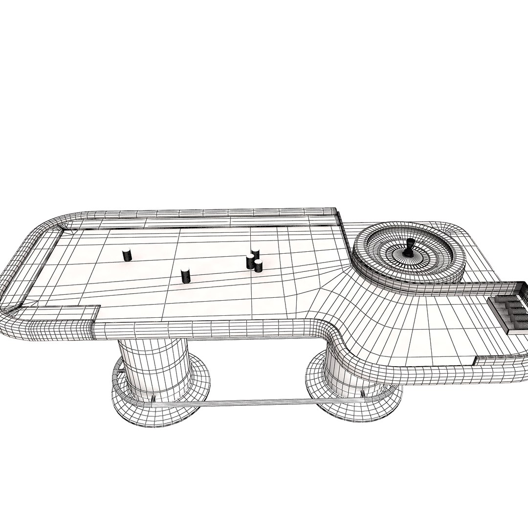 roulette wheel table 3d model